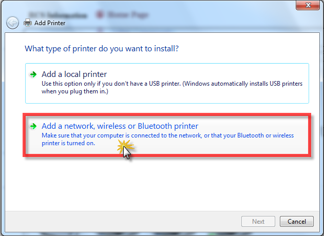 Setup Network Printer Windows 7